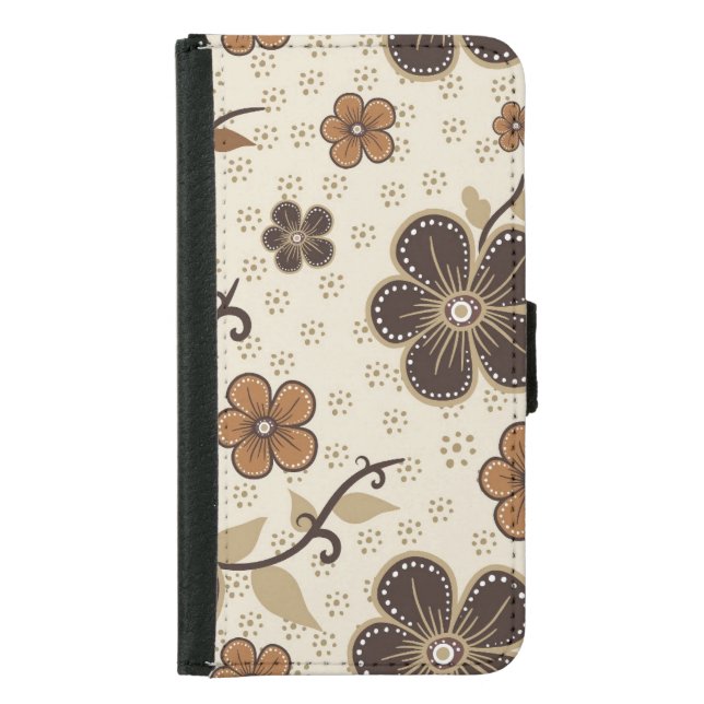 Modern Blooms Abstract Samsung Galaxy Wallet Case (Front)