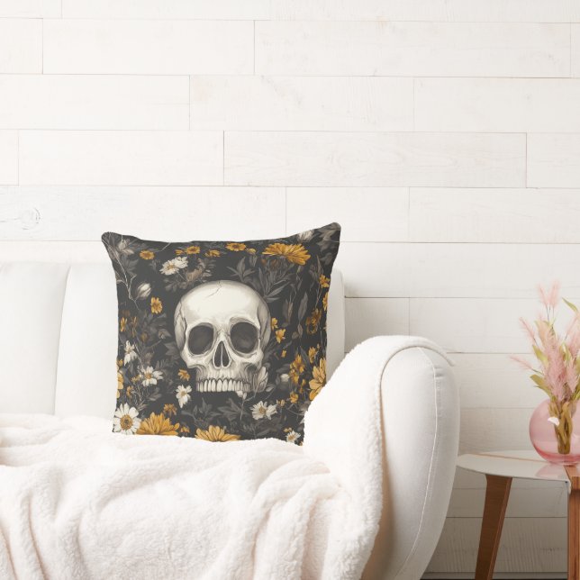 "Modern Blossom" Skull style deco pillows (Couch)