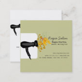 Modern Blossoming Hairdryer Stylists  Hair Salon Appointment Card (Front/Back)