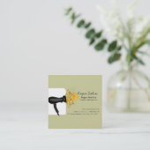 Modern Blossoming Hairdryer Stylists  Hair Salon Appointment Card (Standing Front)