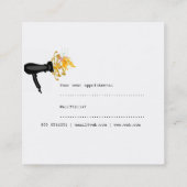Modern Blossoming Hairdryer Stylists  Hair Salon Appointment Card (Back)