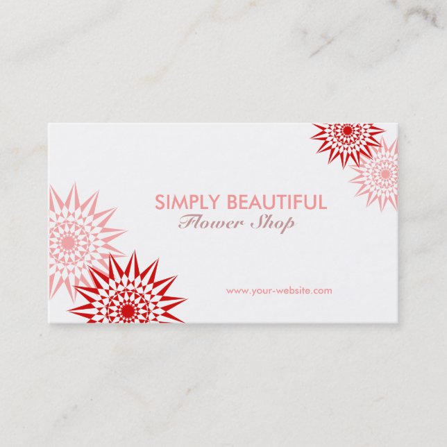 Modern Blossoms Business Card (Front)