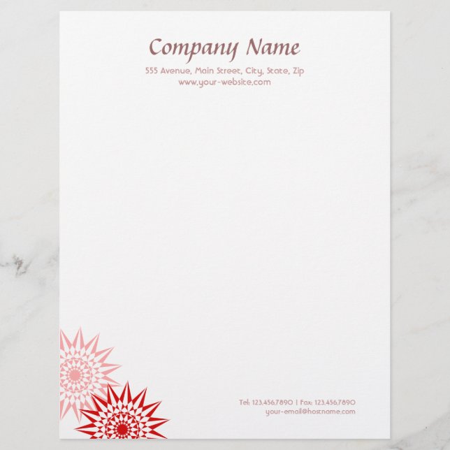 Modern Blossoms Letterhead (Front)