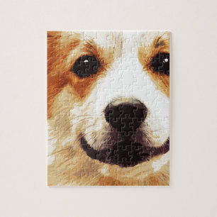 modern blown Welsh Corgi Jigsaw Puzzle
