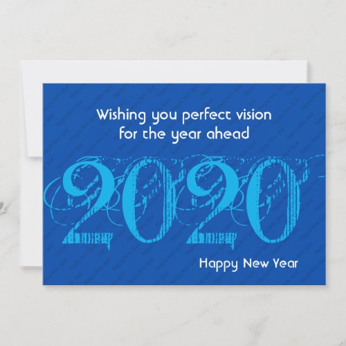 Modern BLUE 2020 Vision HAPPY NEW YEAR