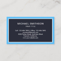 Modern Blue 3D Printer Business Card