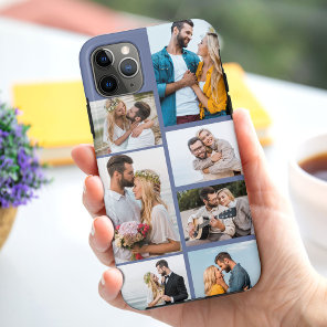 Modern Blue 7 Photo Collage iPhone 11 Pro Max Case