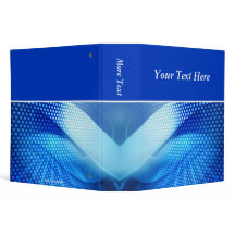 Modern Blue Abstract Binder