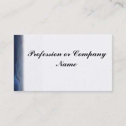 Modern Blue Abstract Border on left Professional Business Card