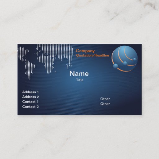 Customizable Blue Abstract Business Card Template