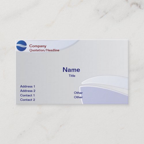 Blue Abstract Business Card Template