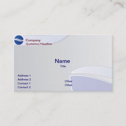 Customizable Blue Abstract Business Card Template