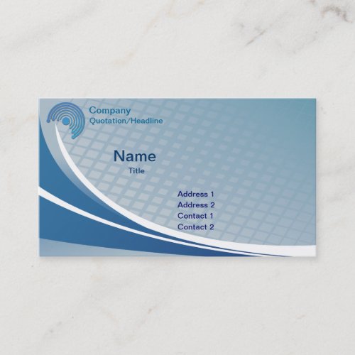 Blue Abstract Business Card Template