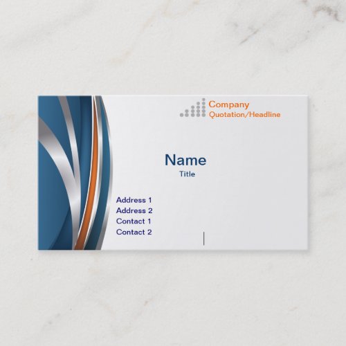 Blue Abstract Business Card Template