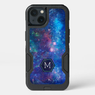 Modern Blue Abstract Deep Space & Sparkles iPhone 13 Case