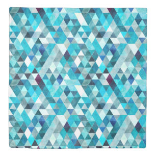Modern Blue Abstract Pattern Duvet Cover