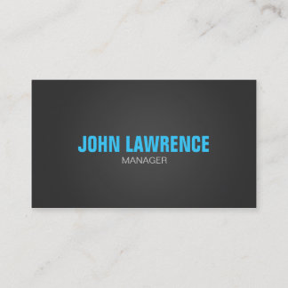 Modern Blue and Dark Gray Business Card
