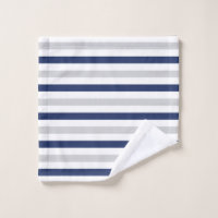 Modern Black And White Striped Bath Towel Set, Zazzle