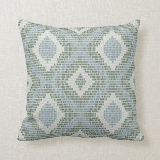 Modern Blue and Green Diamond Throw Pillow