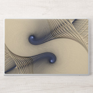Modern Blue and Natural Woven Spiral Pattern HP Laptop Skin