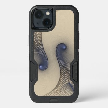 Modern Blue And Natural Woven Spiral Pattern Iphone 13 Case by skellorg at Zazzle