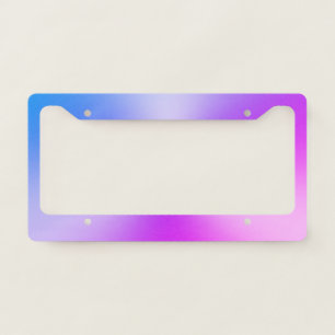 Modern Blue and Purple Gradient License Plate Frame
