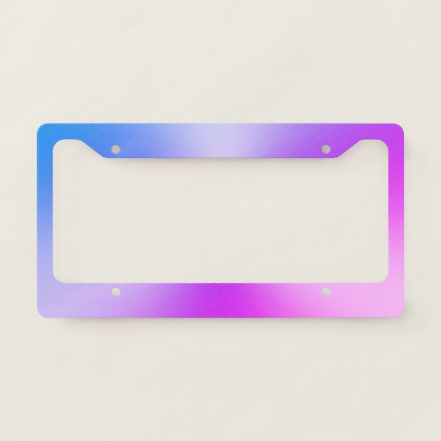 Modern Blue and Purple Gradient License Plate Frame (Front)