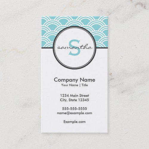 Modern Blue and White Business Card Template