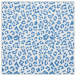 Modern Blue And White Cheetah Animal Print Pattern Fabric