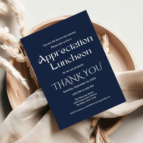 Modern blue  appreciation party grateful party 