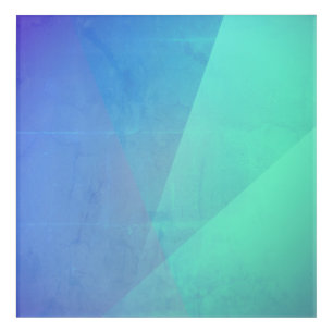 Modern Blue Aqua &Turquoise Geometric Gradation Acrylic Print