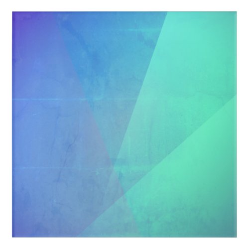 Modern Blue Aqua Turquoise Geometric Gradation Acrylic Print