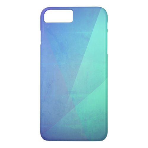 Modern Blue Aqua Turquoise Geometric Gradation iPhone 8 Plus7 Plus Case