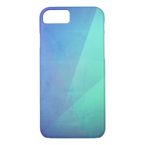 Modern Blue Aqua Turquoise Geometric Gradation iPhone 87 Case