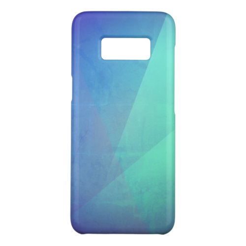 Modern Blue Aqua Turquoise Geometric Gradation Case_Mate Samsung Galaxy S8 Case