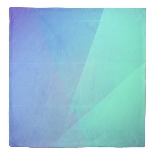 Modern Blue Aqua Turquoise Geometric Gradation Duvet Cover