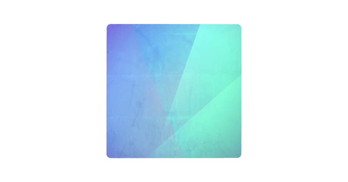 Modern Blue Aqua &Turquoise Geometric Gradation Metal Print | Zazzle
