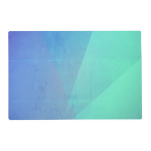 Modern Blue Aqua &Turquoise Geometric Gradation Placemat