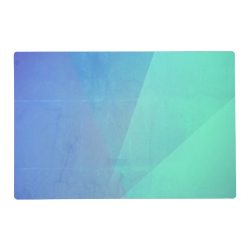 Modern Blue Aqua Turquoise Geometric Gradation Placemat