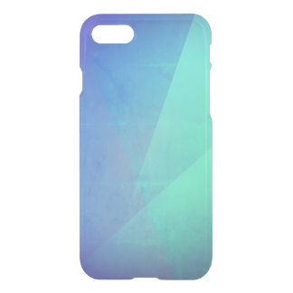 Modern Blue Aqua &Turquoise Geometric Gradation iPhone SE/8/7 Case