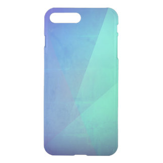 Modern Blue Aqua &Turquoise Geometric Gradation iPhone 8 Plus/7 Plus Case
