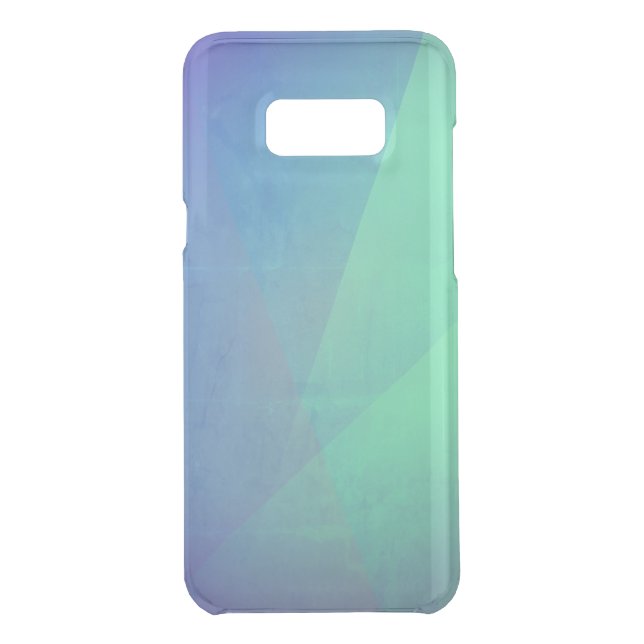 Modern Blue Aqua &Turquoise Geometric Gradation Uncommon Samsung Galaxy Case (Back)