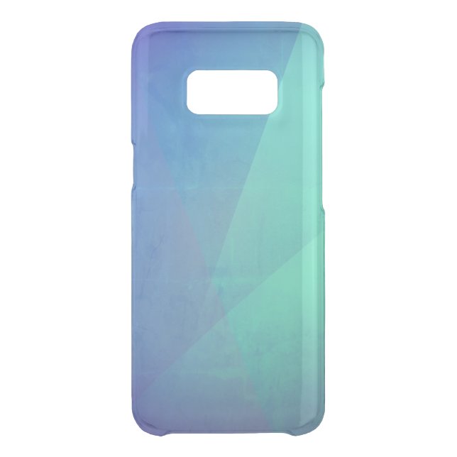 Modern Blue Aqua &Turquoise Geometric Gradation Uncommon Samsung Galaxy Case (Back)