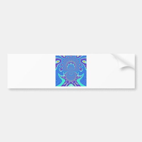 Modern Blue art Bumper Sticker