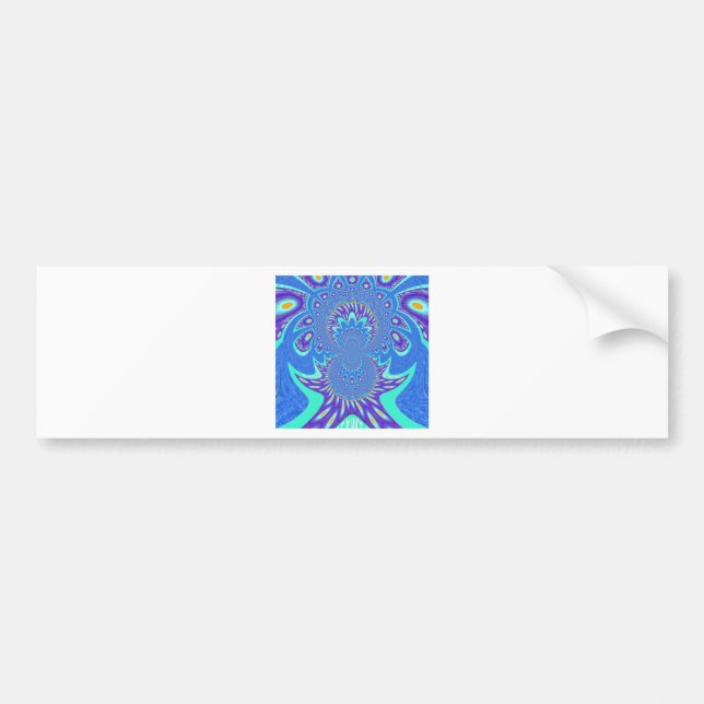 Modern Blue art Bumper Sticker (Front)
