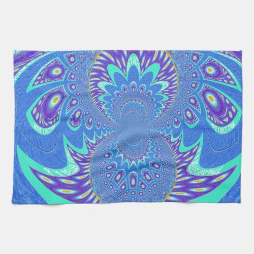 Modern Blue art Kitchen Towel