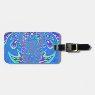 Modern Blue art Luggage Tag