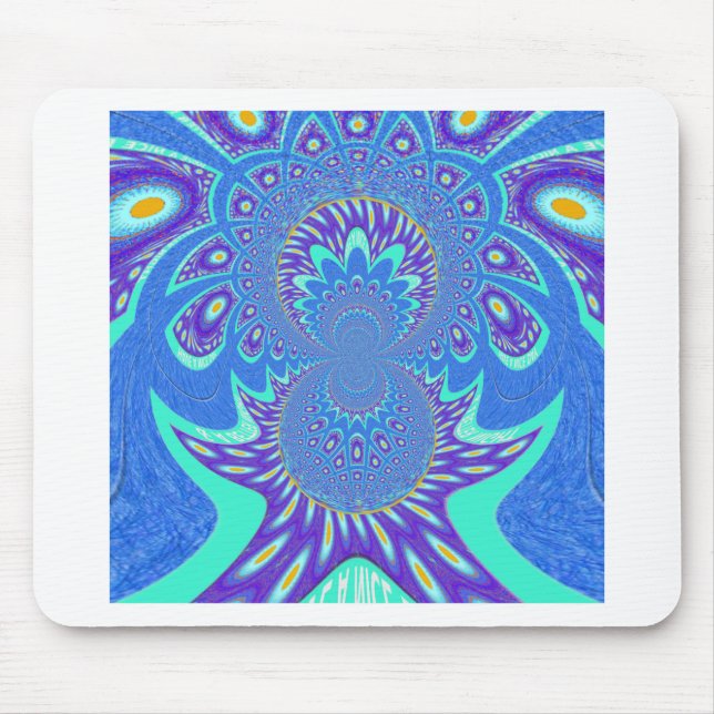 Modern Blue art Mouse Pad (Front)