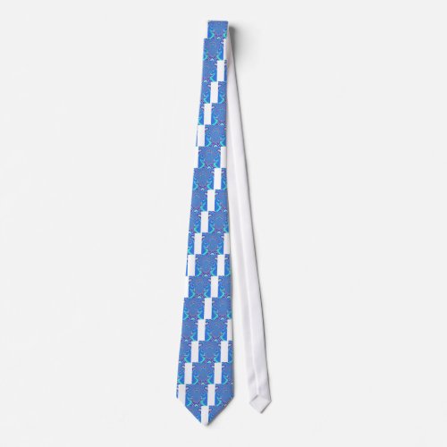 Modern Blue art Neck Tie