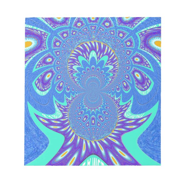 Modern Blue art Notepad (Front)